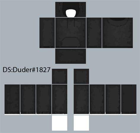 roblox plain black hoodie template.